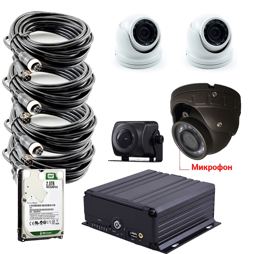 Комплект видеонаблюдения для автобуса среднего класса ПП РФ № 969