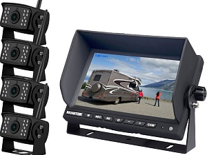 Беспроводная 4-х канальная  система заднего вида 9'' с одной камерой